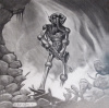 CREEPY  ROBOT COVER PENCIL ART